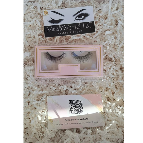 Boss Lady-New Fluffy 100% 3D Real Mink 12-15mm Mix Length Eyelash Strips - Picture 3 of 3